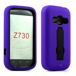 ZTE Concord 2 Z730 Armor Hybrid Stand Case (Purple Black)